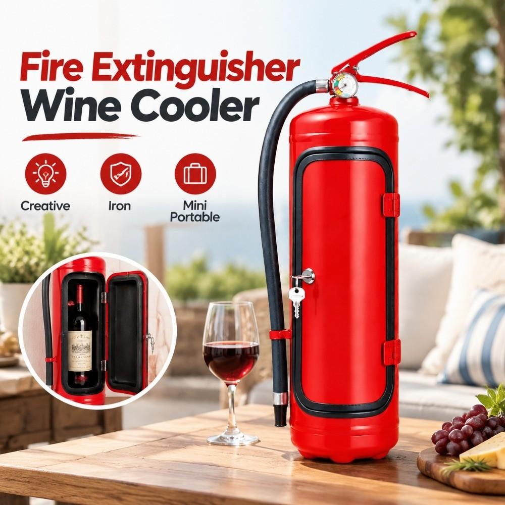 Fire Extinguisher Shape Fire Extinguisher Wine Cooler Creative Wine Bottle Rack  Outdoor Picnic