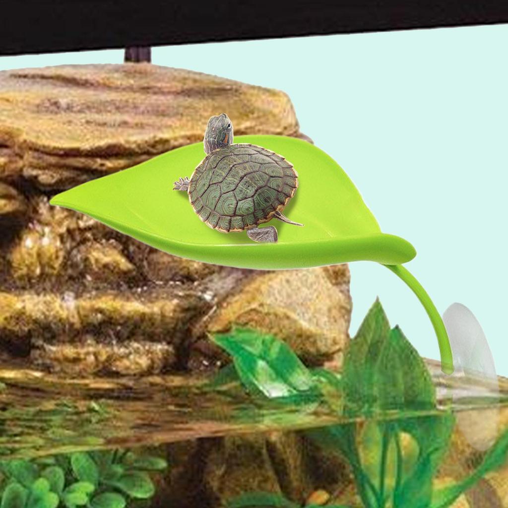 Turtle Tank Basking Stand Reptile Climbing Platforms Leaf-Shaped Aquarium Landing Habitats Reptile Tank Decor For Turtles Frogs