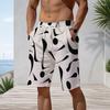 Men s Plus Size Abstract Printed Beach Shorts Drawstring Waist Side Pockets Straight Leg