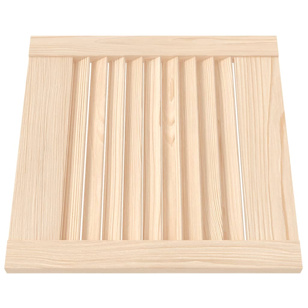 Cabinet Doors with Louvered Design 2 Pcs 39.5 X 39.4 Cm Solid Wood