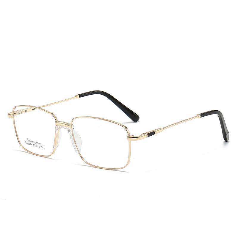 Ultra-light Men's Stainless Steel Square Eyeglasses Frame, Myopia-Compatible, Multiple Colors, 2026 Model