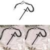 Gothic Black Long Sword Pendant With Cross Chain For Women