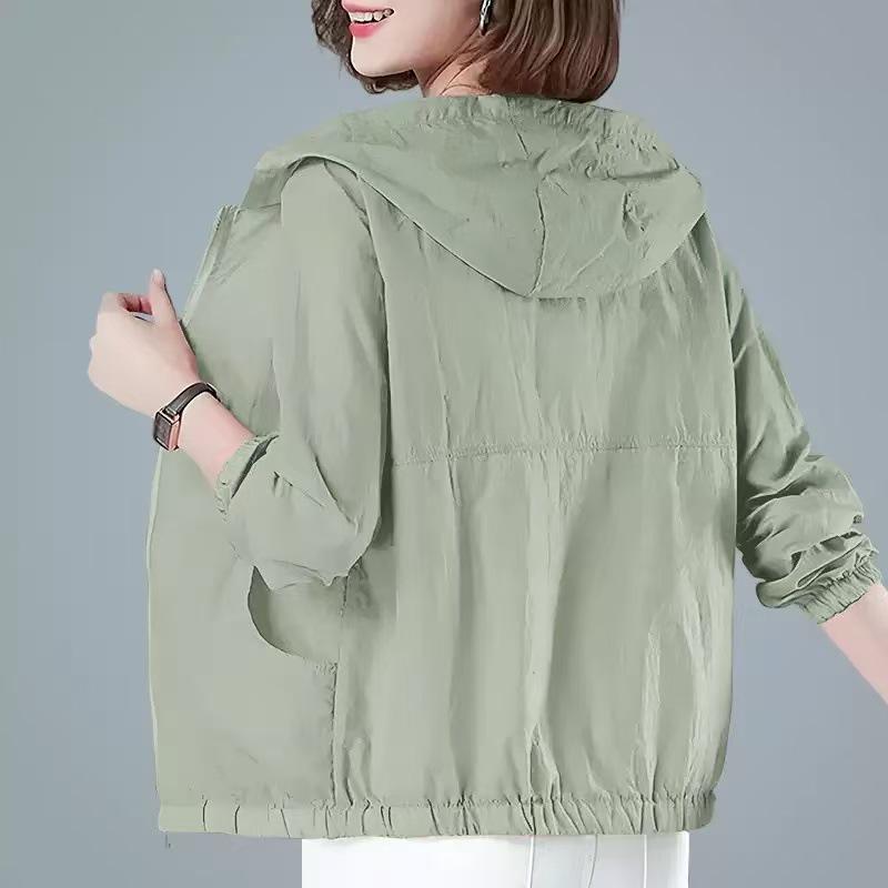 Women's Sun Protection Lightweight Long Sleeve Jacket - Style Short Casual Versatile Summer Sunscreen Shirt