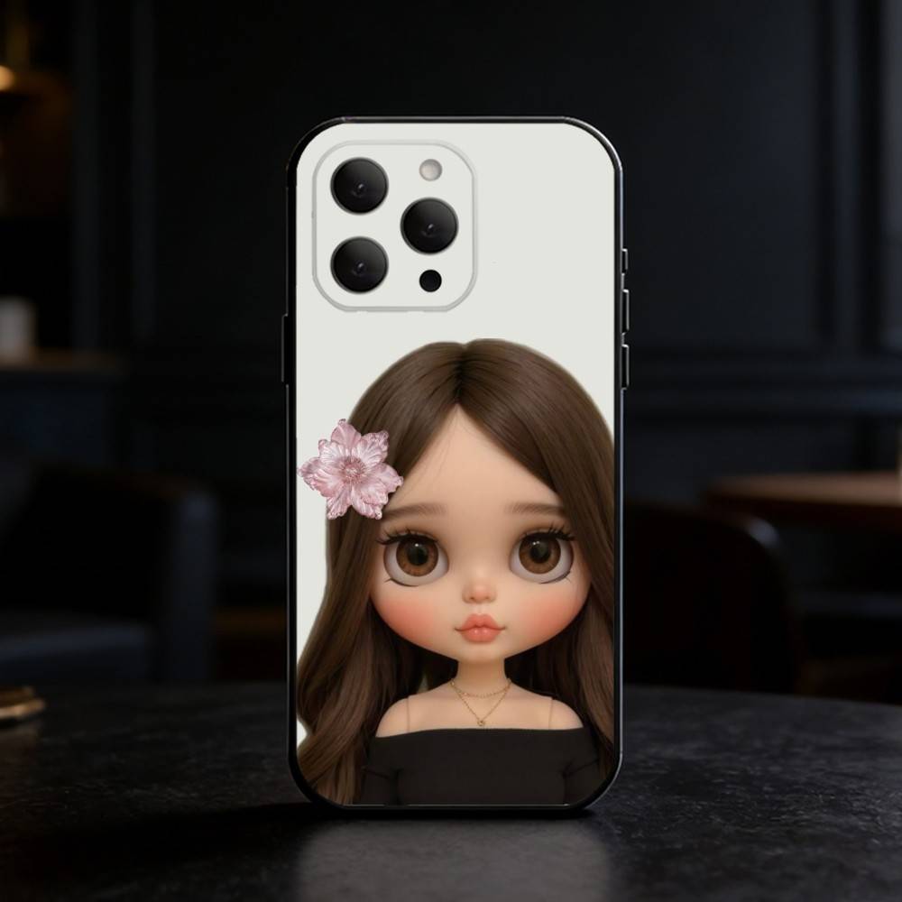 Fashion doll B-blythe Phone Case Silicone black Soft For IPhone 17,16,15,14,13,12,11,SE,Plus Pro Max