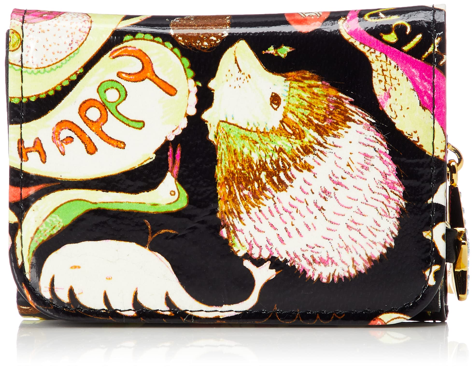 

Tsumori Chisato Happy Stuff Bifold Mini Wallet, Women s, Black (01)