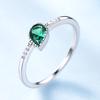 Umcho Erstellt Smaragd-Verlobungsringe für Damen aus echtem 925er-Sterlingsilber