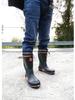 Men's High-Top Steel-Toe Puncture-Proof Rubber Rain Boots – All-Season, Anti-Smash, Soft Protective Footwear