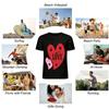 Love Heart Print Couple Casual Top Sweet Valentine's Day Vibe T-Shirt Pure cotton T-shirt