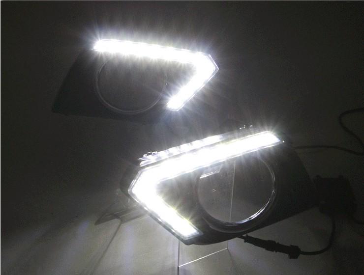 LED Daytime Running Lights for 2014-2016 Nissan X-Trail - Front Bumper Fog Lights