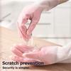 3 Pairs Rubber Cleaning Gloves, Reusable Dishwashing Gloves for Kitchen Household Washing Dishes Tool, Non-Slip