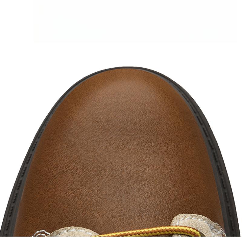 British Style Men's Work Shoes Thick Soled Casual Shoes Men's Leather Trendy Shoes Retro Style Luxury Shoes