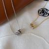 Gold-Plated S925 Sterling Silver Wave Pendant Necklace for Women - Stylish Clavicle Chain