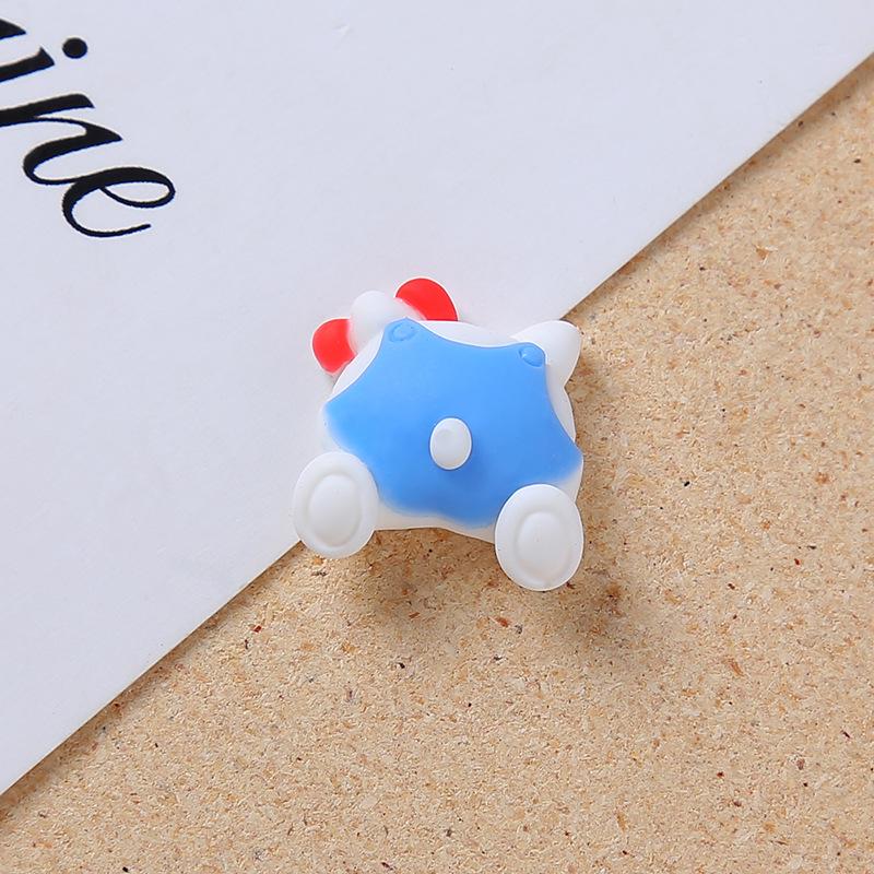 Cartoon Doraemon Resin Ornaments: Hair Clips, Car Decor & Phone Case Stickers
