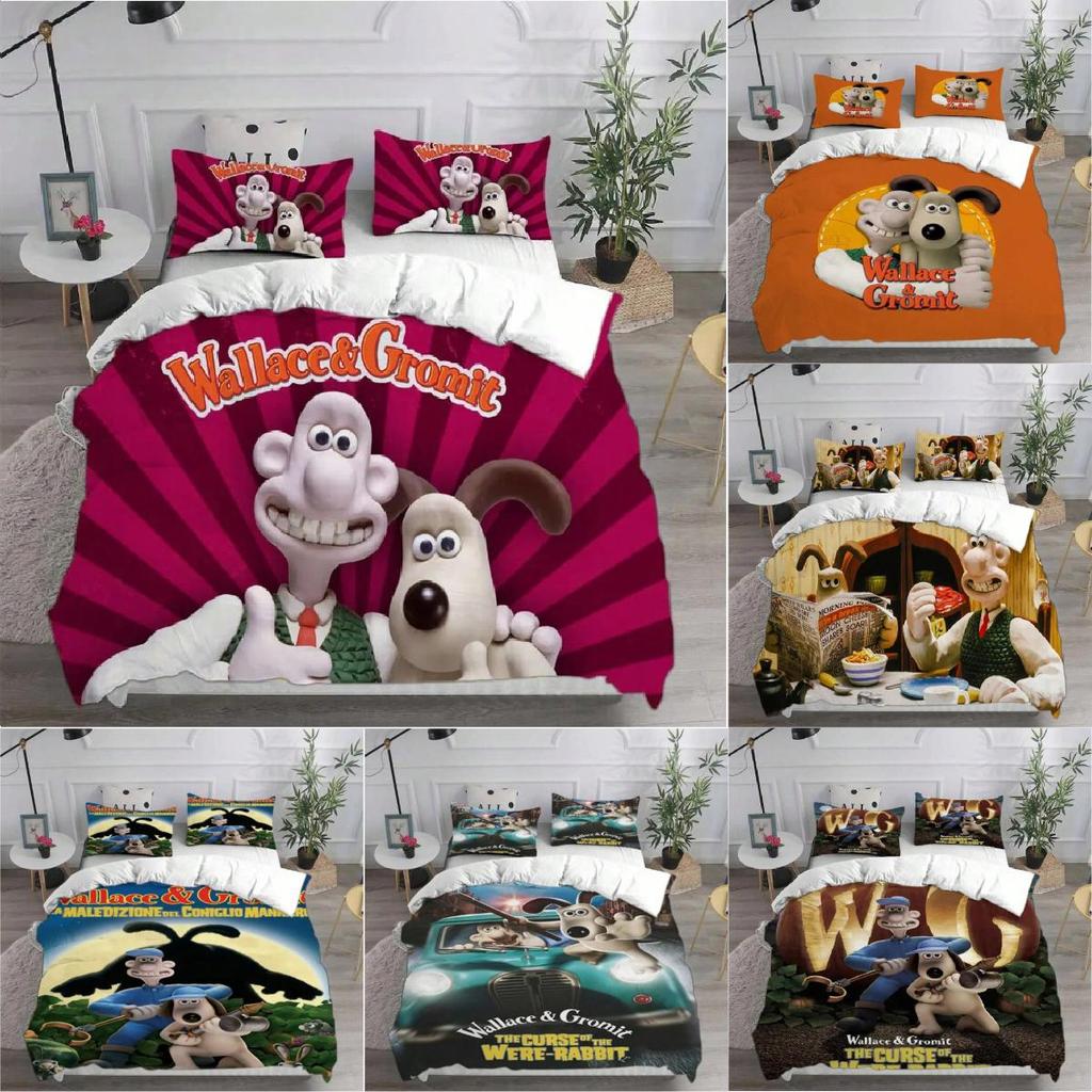 Bedding Wallace Gromit Sets Comforter Quilt Bed Cover Duvet Cover Pillow Case