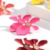 Fashion Elegant Matte Colorful Flower Stud Earrings for Women Vintage Floral Earring Statement Jewelry Accessories Vacation Gift
