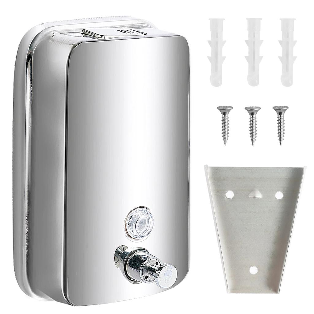 850ML/1050ML Soap Dispenser Stainless Steel Wall Mount Bathroom Liquid Soap Detergent Shower Gel Storage Bottle Toilet Kitchen