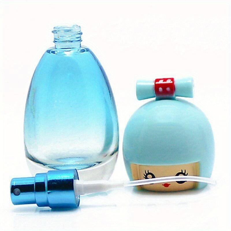 20ML Cute Japanese Kimono Doll Shaped Perfume Glass Spray Bottle Refillable Atomizer Women Travel Perfume Bottle Colorful.