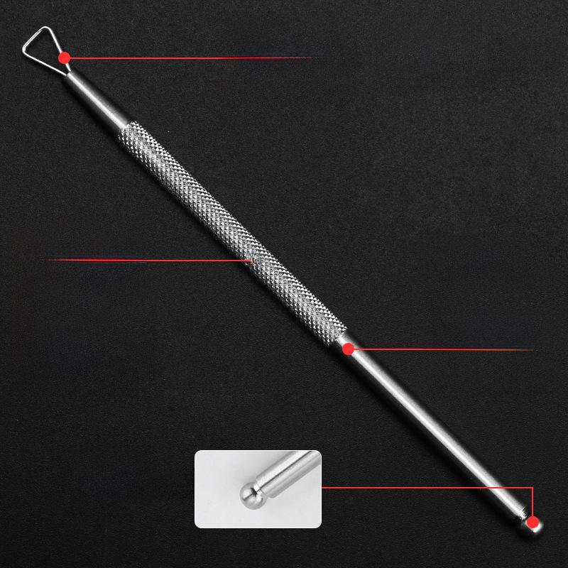 Stainless Steel Nail Tool Set: Polish Remover, Glue Planer, Cuticle Pusher