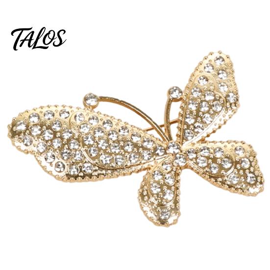 Decorative Butterfly Accessory Rhinestone Brooch for Women, Shape Lapel Pin Long-lasting Clip, Sweater Cardigan Coat Suit Scarf Jewelry Accessories