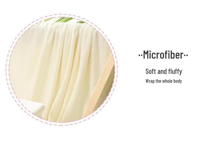 Four Seasons Thickened Polyester/Nylon Hair Drying Towel Set with Appliqué Embroidery
