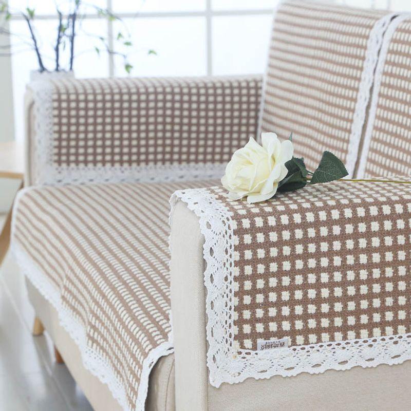 

All Year Round Neutral Cotton Linen Sofa Cushion Towel Fabric Simple Non Slip Coarse Cloth Carpet Window Cushion Machine Washable Anti-Static Coffee(Camig) 45*45cm (custom shoot this)