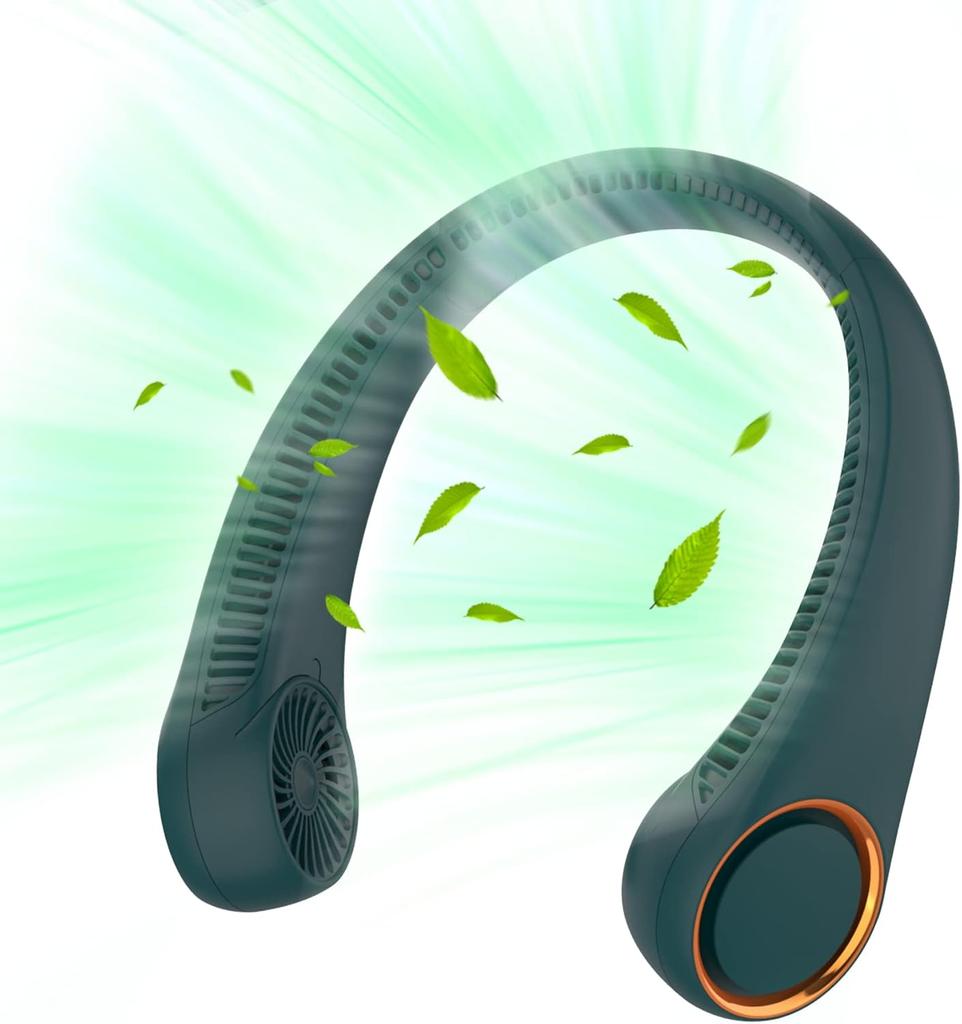 2026 New Upgrade Portable Neck Fan, Hands Free Bladeless Fan, 360° Cooling Personal Fan,Wearable Quiet Fan For Outdoor Indoor, G
