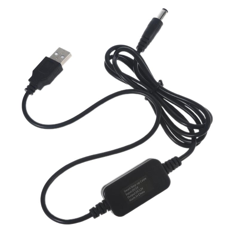 USB Power Cable with DC 5.5 X 2.1mm Plug Universal Voltage Step Up Converter Cord for Camera Desk Lamp Speaker