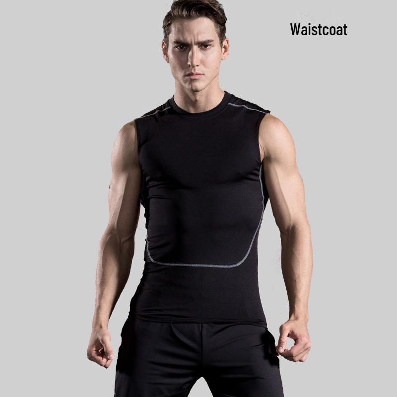 Men's Quick-Dry Short-Sleeve Sports T-Shirt - Breathable, Elastic, Ideal for Summer Training and Running