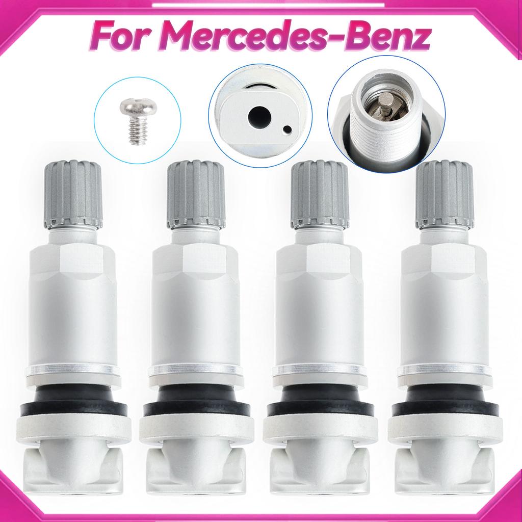 4X TPMS System Tyre Tire Pressure Sensor Valve Stem Repair Set For Jeep Dodge Chrysler Mercedes-Benz Land Rover Mitsubishi Raide