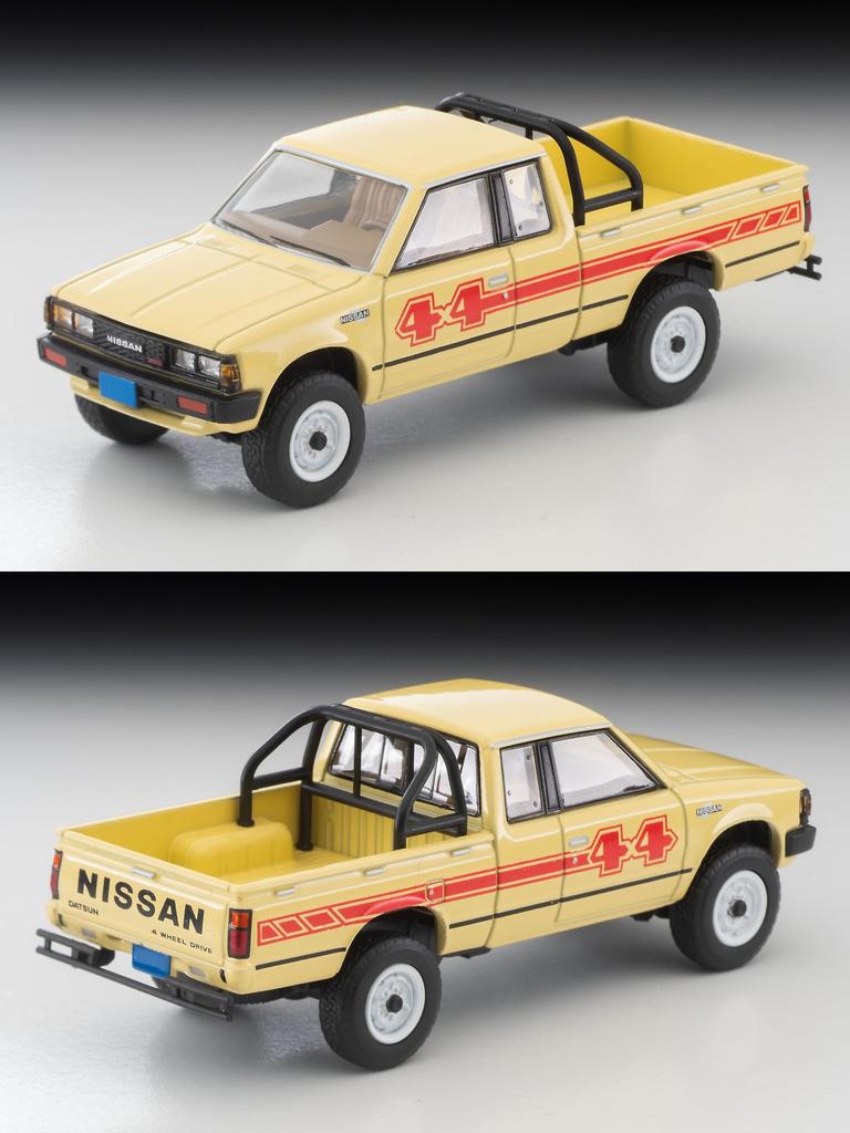 TOMYTEC Tomica Limited Vintage Neo LV-N321a Nissan 4x4 King Cab Truck (Yellow, North American Specification) - Fully Assembled