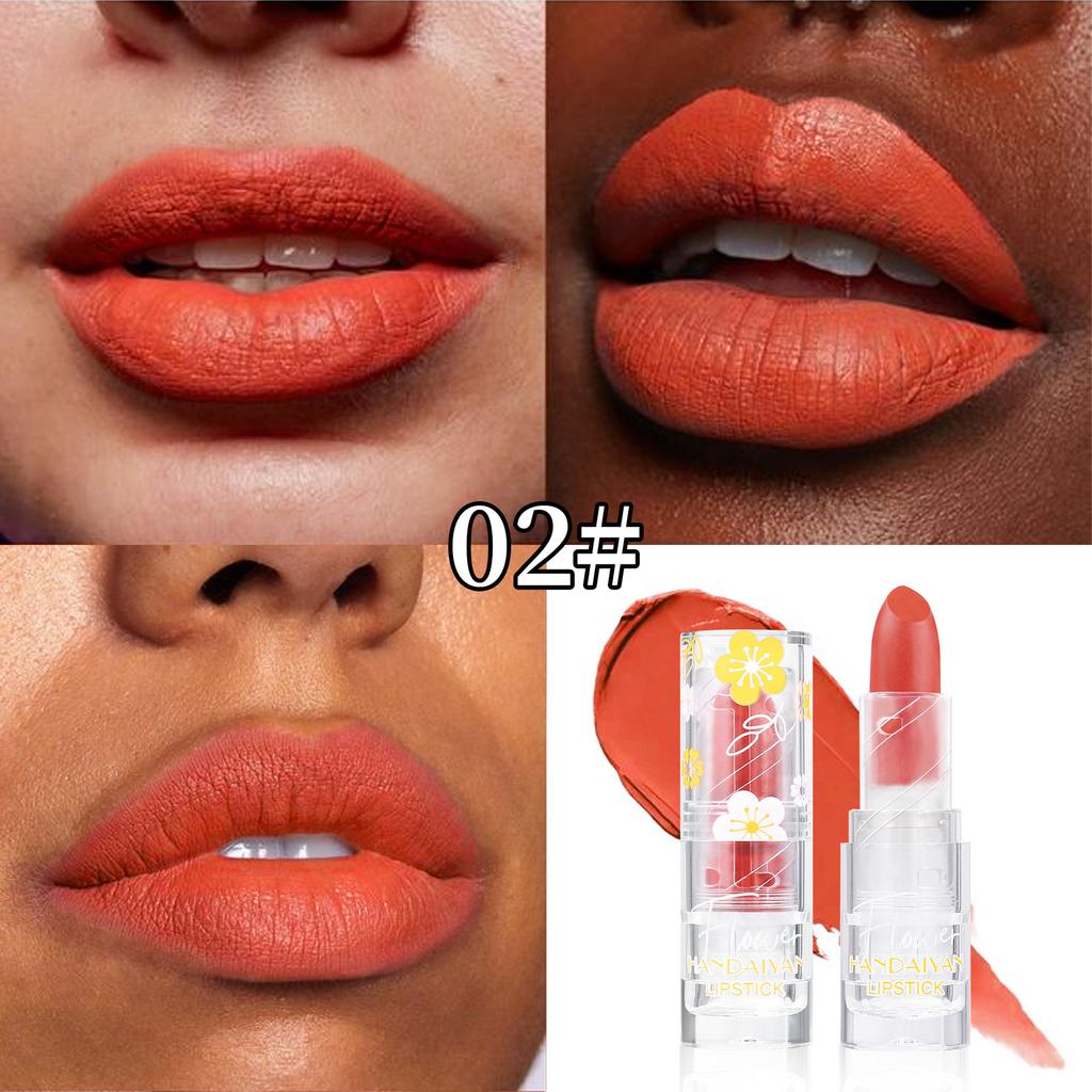 Flower Mist átlátszó tubusos matt nude rúzs 12 színű, vízálló, szexi cukorka színű, vízálló, fakulásmentes, tapadásmentes, tartós rúzs