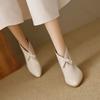 Autumn New Women Short Boots Comfortable Fashion Bow Knot Soft Sole Middle Heel Shoes Height Increase Wear Resistant Ankle Boots