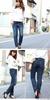 Skinny Stretch Denim Pants with Elastic Perfect for and Office Casual Perfect for Spring and Size Navy Wd-0192 Women's Waist, Commuting, School, Wear,