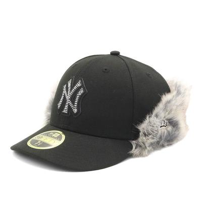 Gorra 59FIFTY de Perfil Bajo con Visera Plegable, Logo de Pedrería, MLB New York Yankees, Exclusivo ONSPOTZ, Talla 7 1/4 (NY Black)