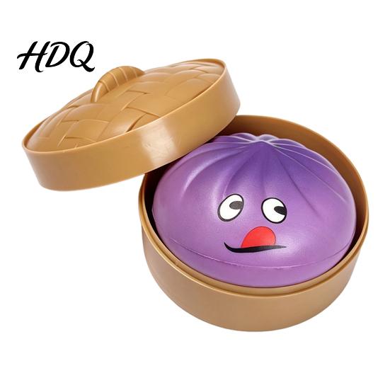Sensory Stress Relief Toy Steamed Bun Squeeze Soft TPR Fidget Portable Fun Slow Rising Vent for Kids And Adults Office Desk Reliever