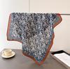 2024 Luxury Animals Floral Print 70cm Cotton Velvet Square Scarf for Women Soft Neckerchief Lady Hijab Neck Tie Hair Headbands
