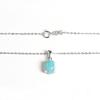 Leichter Luxus 925 Sterlingsilber Anhänger Halskette natürlicher Amazonit oval 7*9mm feiner Schmuck für Damen Bankett- und Partygeschenke