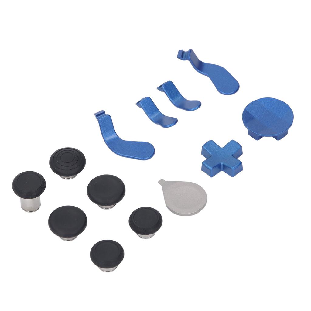 Controller Thumbsticks Set Stainless Steel Rubber D Pads Paddle Controller Accessories for Elite Series 2 Blue