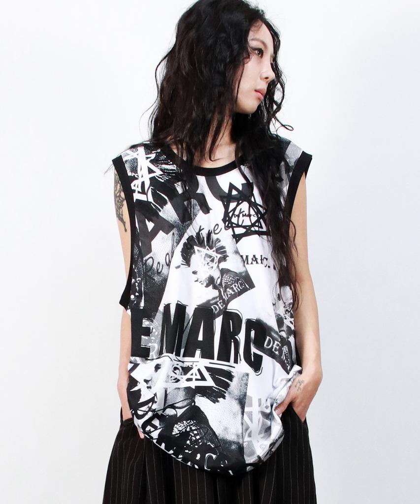 Deumakeu Street Collage Oversize Sleeveless
