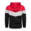 Autumn-style Color-blocked Loose-fitting Casual Pullover Hoodie with Side Seam Pockets for Young People