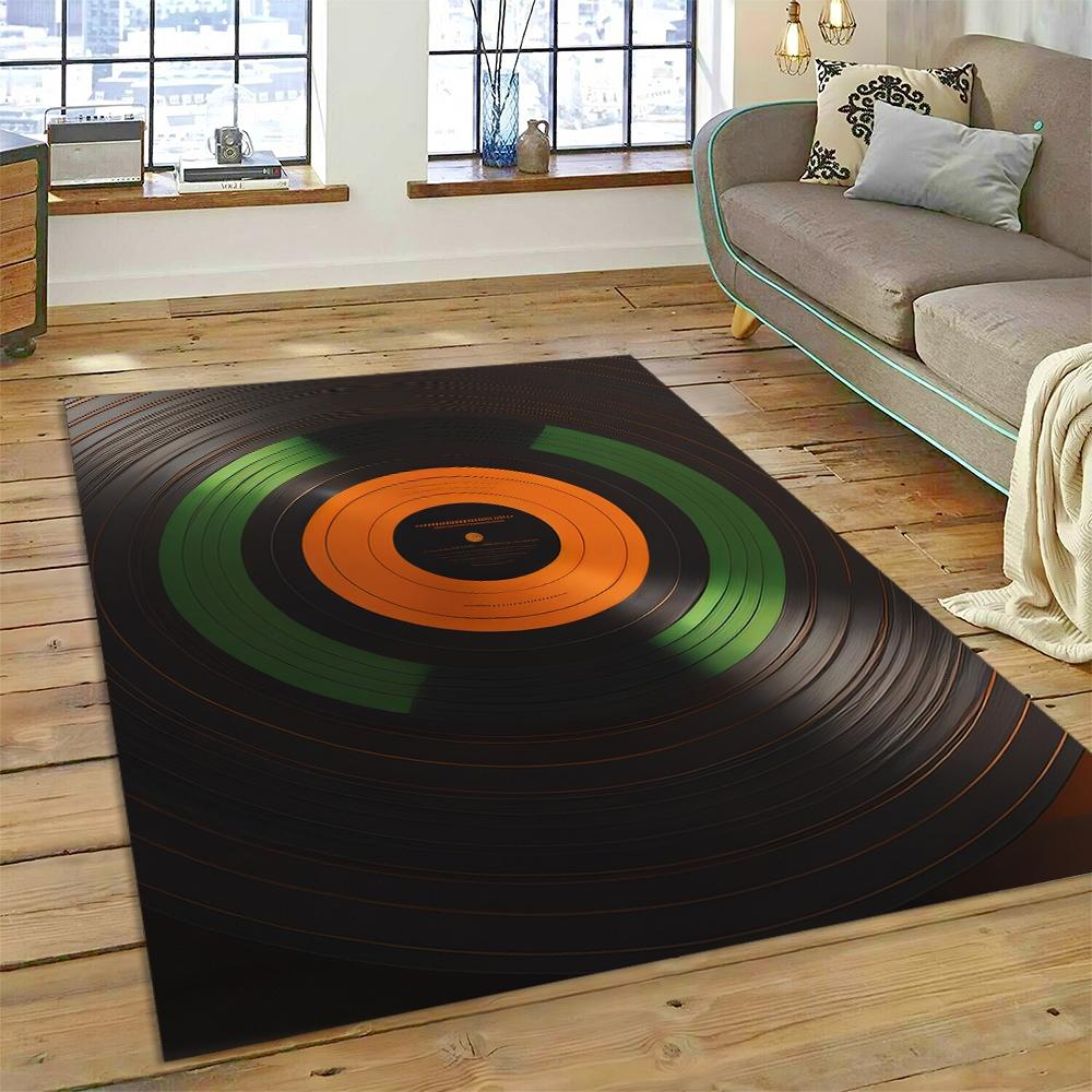 Vinyl Record Music DJ Screen tape Rug Carpet for Living Room Bedroom Home Decor,Floor Mat Non-slip Decoration for Sofa Doormat