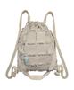 Milk Wave Grunge Square Pattern Crossbody Bag And Gym Sack (String Bag) [Natural Ivory]
