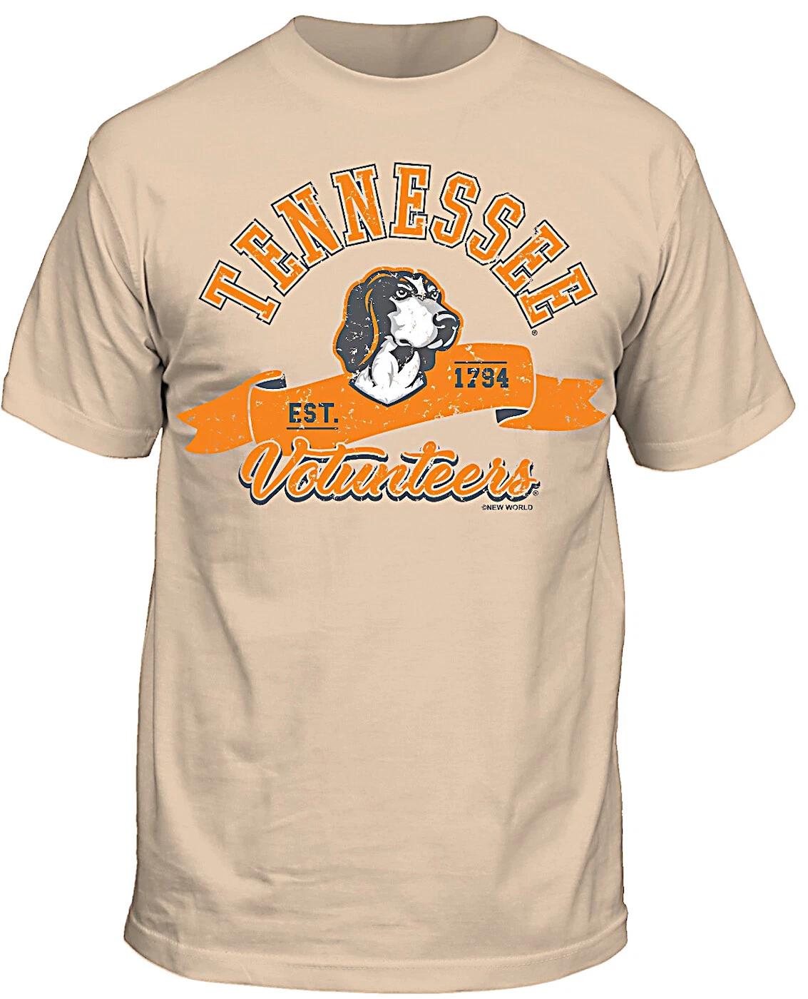 

Tennessee Volunteers Men s Khaki Old Smokey Dog Short Sleeve T shirt 2XL