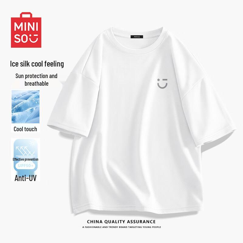 MINISO Men's Cool-Feel Sweat-Wicking Short Sleeve T-Shirt