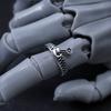Retro JOJO Bucciarati Zipper Adjustable Open Ring For Men Silver-plated Copper Gothic Punk Edgy Jewelry Niche Accessories Gift