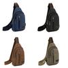 Men Small Canvas Crossbody Bag With Durable Material For Cycling And Daily Use