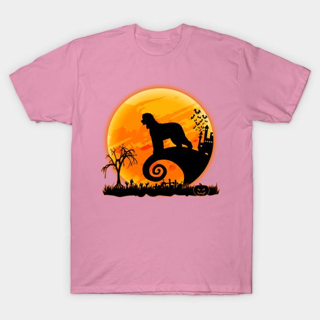 T Shirt Women Irish Water Spaniel Dog And Moon Funny Halloween Harajuku Print Kawaii Tshirt Summer Short Sleeve Female T-Shirt Top Tee