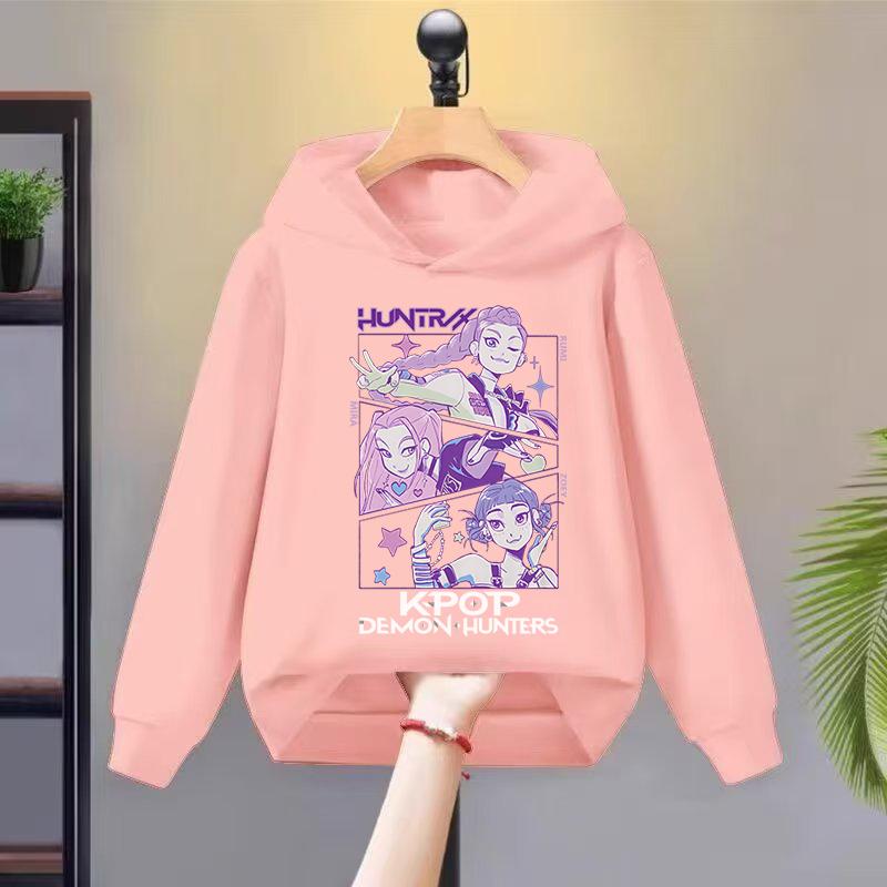 Kpop Hexenjagd Kinderbekleidung, einschließlich Herren- und Damen-Frühlings- und Herbst-Hoodies und modische Sweatshirts 2025yeas