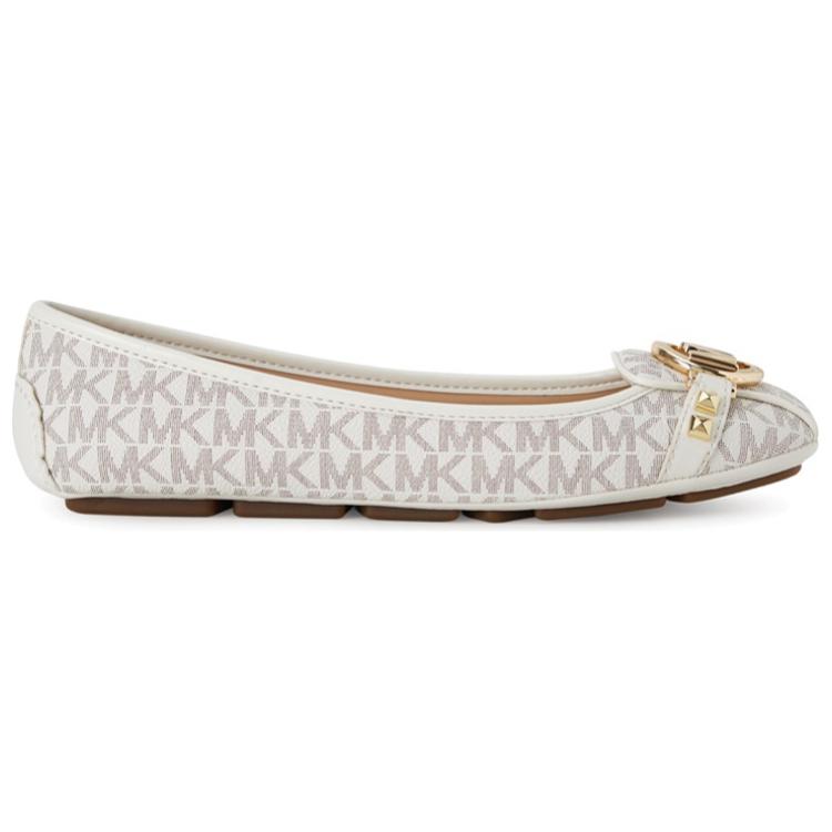 Michael Kors MK Logo Slip-On Mode Freizeit Schuhe Damen Sneaker Vanille-Weiß 49T8FUFR1B150
