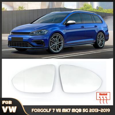 Heated Clear Rear View Side Mirror Glass Lens For Volkswagen VW Golf 7 MK7 / MK7.5 GTI GTD 2012-2021 Touran 5T Replacement